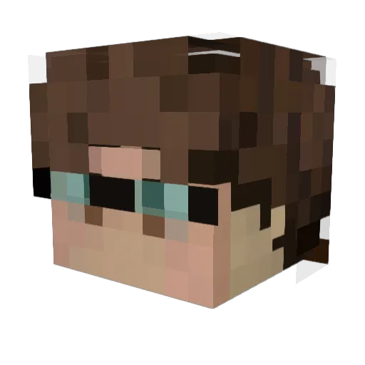 Zerosparky Minecraft avatar head, 3D render