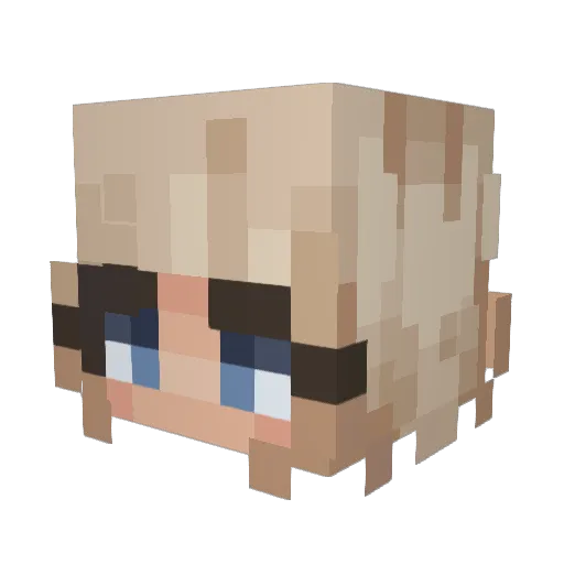 Zerosubed Minecraft avatar head, 3D render