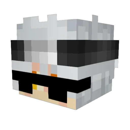 Zerosy Minecraft avatar head, 3D render