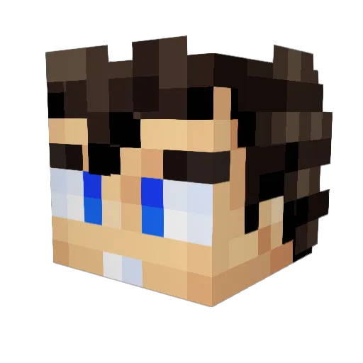 Zerotaut Minecraft avatar head, 3D render