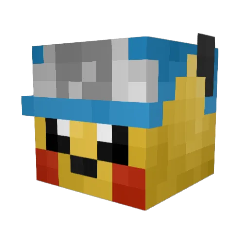ZerothePikachu Minecraft avatar head, 3D render