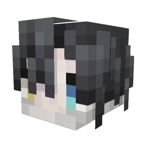 Zerotimesama Minecraft avatar head, 3D render