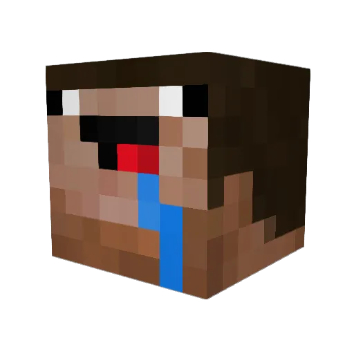 Zerotop0 Minecraft avatar head, 3D render