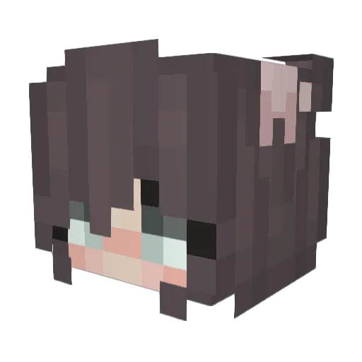 Zerotow Minecraft avatar head, 3D render