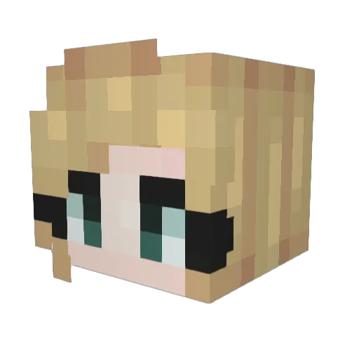 Zerotwo95 Minecraft avatar head, 3D render
