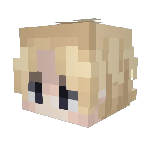 Zerox1t Minecraft avatar head, 3D render