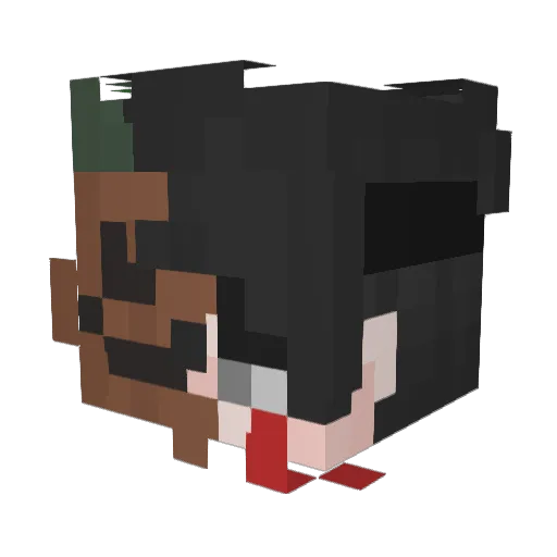 Zerox321 Minecraft avatar head, 3D render