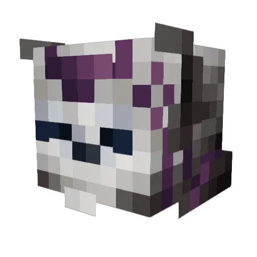 Zeroyao Minecraft avatar head, 3D render