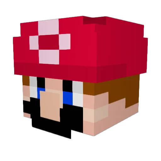 Zeroybb Minecraft avatar head, 3D render
