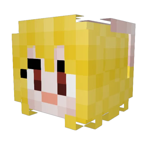ZerpSoul Minecraft avatar head, 3D render