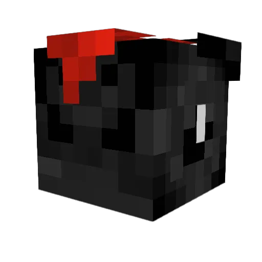 Zerpp Minecraft avatar head, 3D render