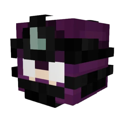 Zerrary Minecraft avatar head, 3D render