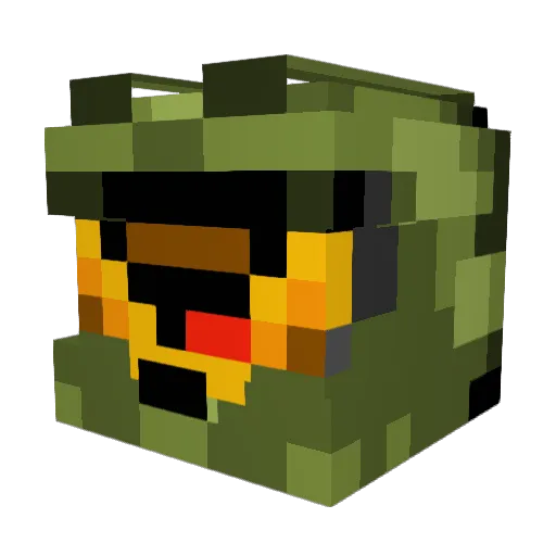 Zerstoermon Minecraft avatar head, 3D render