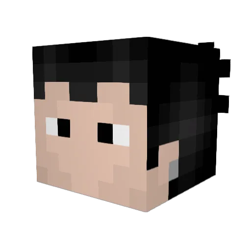 ZertRx Minecraft avatar head, 3D render