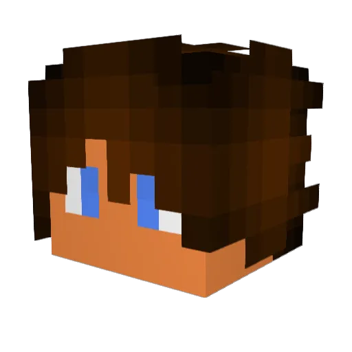 Zerthos_ Minecraft avatar head, 3D render