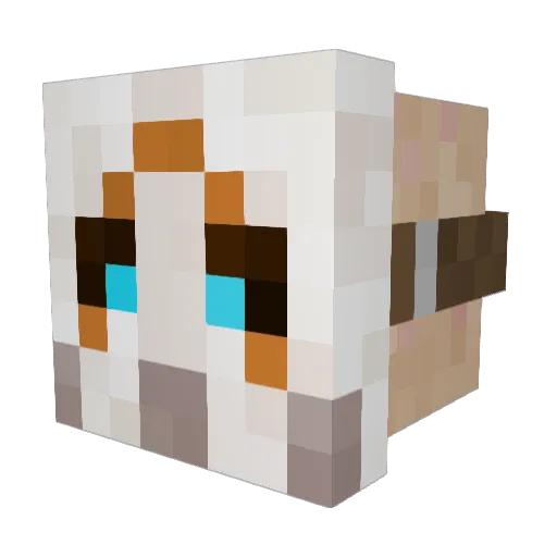 Zertic Minecraft avatar head, 3D render