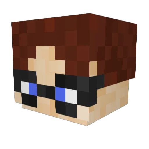 Zerts Minecraft avatar head, 3D render