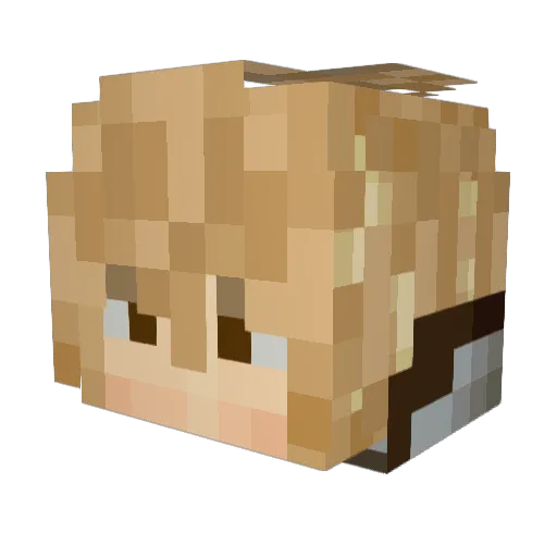Zertso_ Minecraft avatar head, 3D render