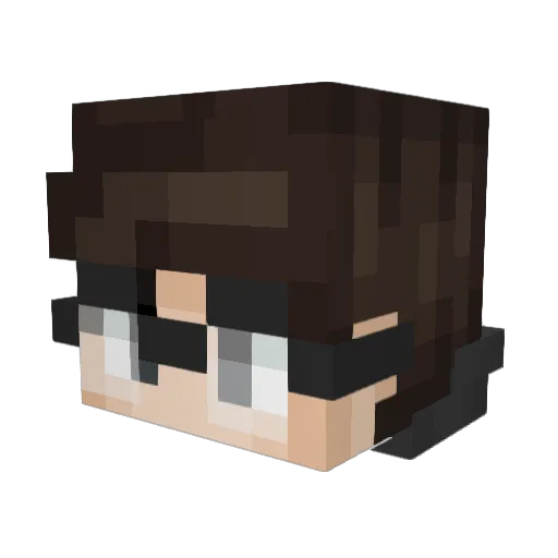 Zeruael Minecraft avatar head, 3D render