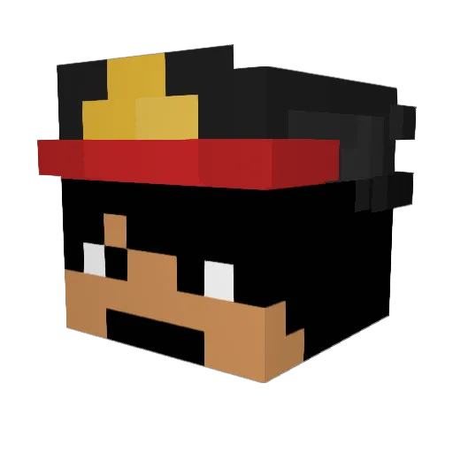 ZerusTS Minecraft avatar head, 3D render