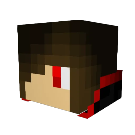 Zervas22 Minecraft avatar head, 3D render