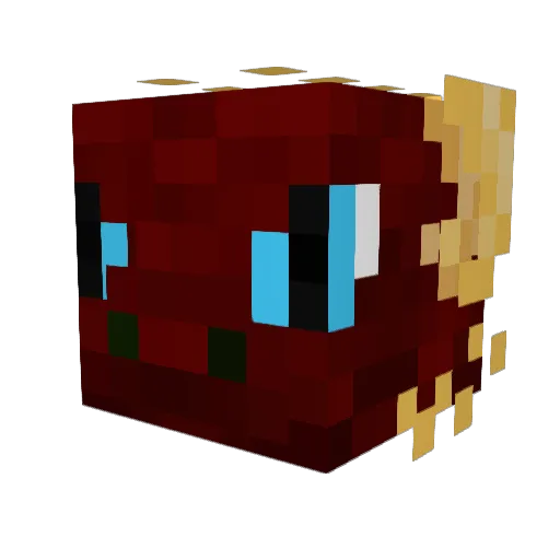 Zerxal_ Minecraft avatar head, 3D render