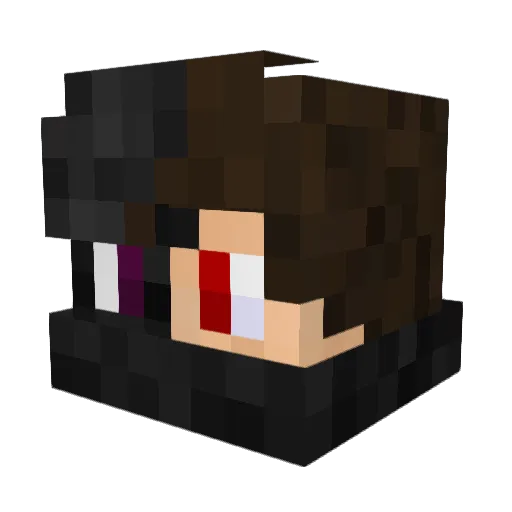 ZerzaPlays Minecraft avatar head, 3D render