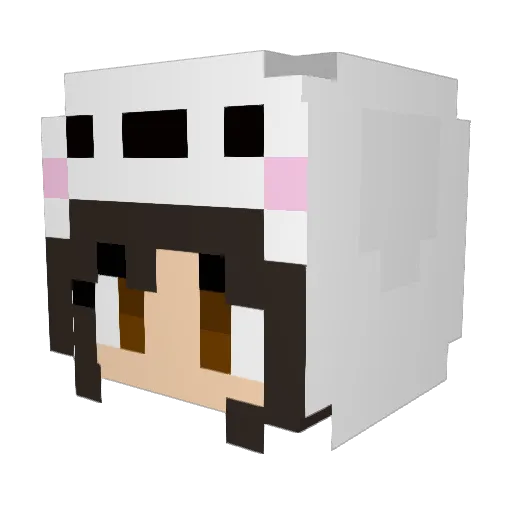 Zesayy Minecraft avatar head, 3D render