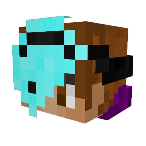 Zessay Minecraft avatar head, 3D render