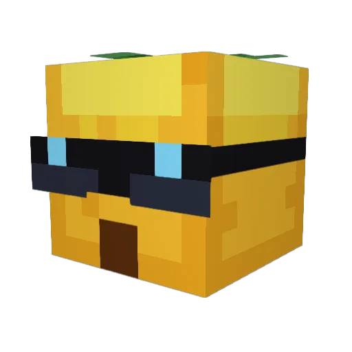 ZestInPeace Minecraft avatar head, 3D render