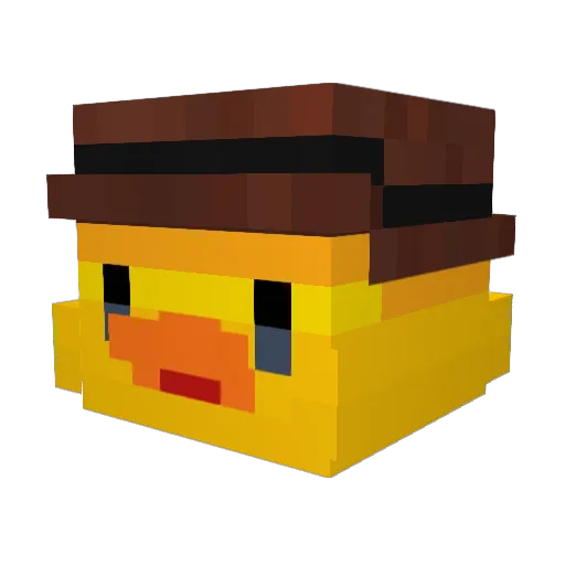 Zestian Minecraft avatar head, 3D render