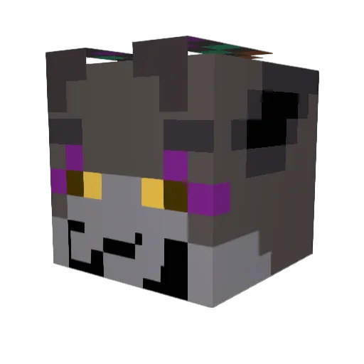 ZestyVRC Minecraft avatar head, 3D render