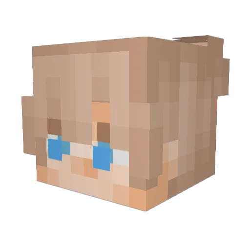 Zesty_Tyra Minecraft avatar head, 3D render