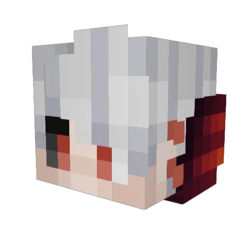 ZetInfinity Minecraft avatar head, 3D render
