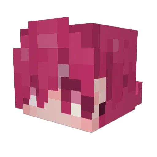 ZetStroke Minecraft avatar head, 3D render