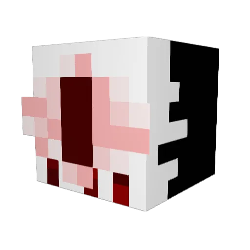 Zeta657 Minecraft avatar head, 3D render