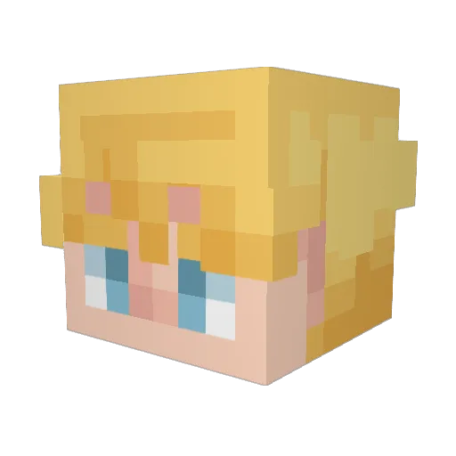 ZetaAudio Minecraft avatar head, 3D render