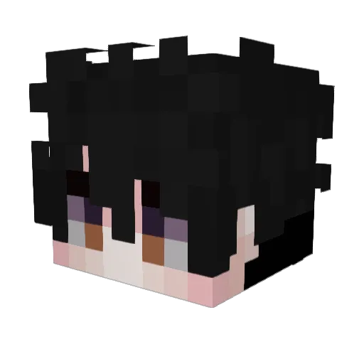 ZetaFZ Minecraft avatar head, 3D render