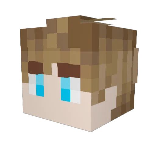 Zeta_King Minecraft avatar head, 3D render