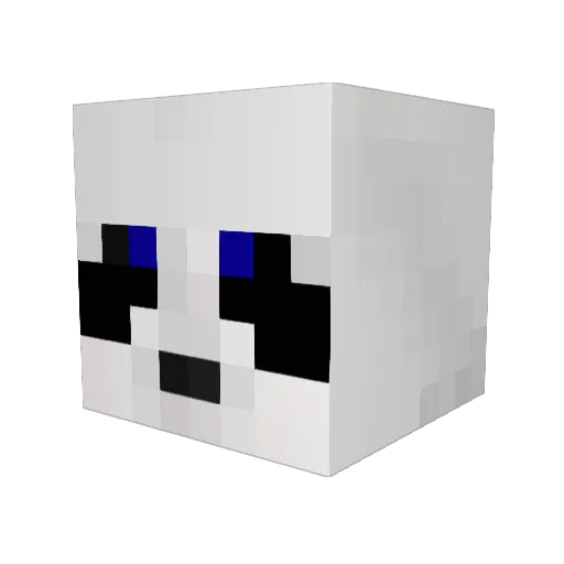 Zetabias Minecraft avatar head, 3D render
