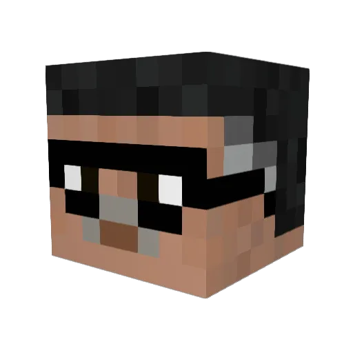 Zetacio_ Minecraft avatar head, 3D render