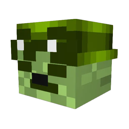 Zetakron Minecraft avatar head, 3D render