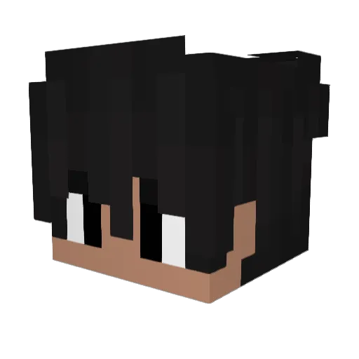 Zetallin Minecraft avatar head, 3D render