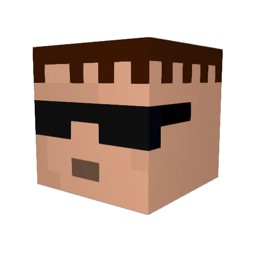Zetank101 Minecraft avatar head, 3D render