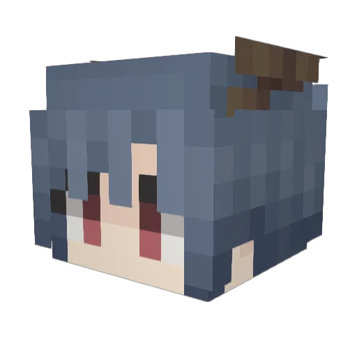 Zetazc Minecraft avatar head, 3D render