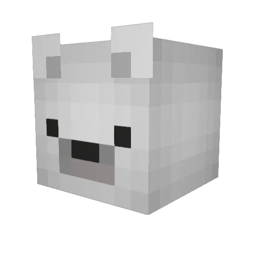 Zetcal Minecraft avatar head, 3D render