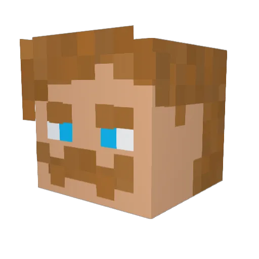 Zeteni2 Minecraft avatar head, 3D render