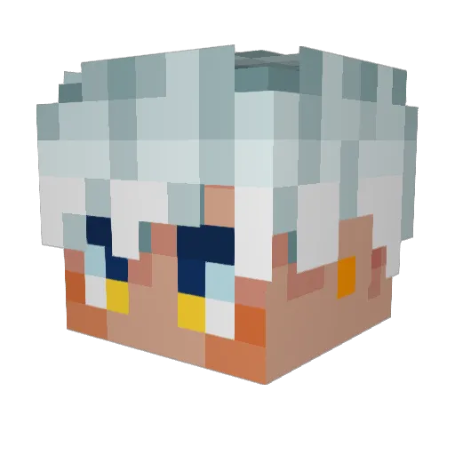 Zetherav Minecraft avatar head, 3D render