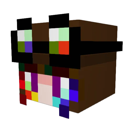 Zethetet Minecraft avatar head, 3D render