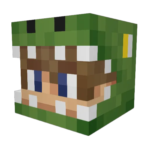 Zethiop Minecraft avatar head, 3D render